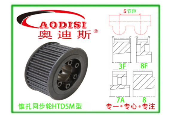 HTD5M-15锥孔同步带轮