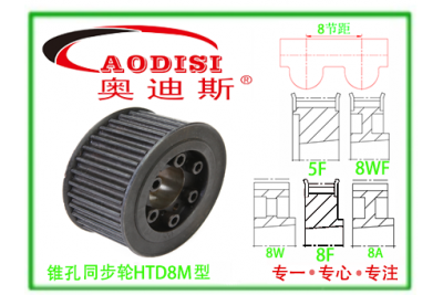 HTD8M-20锥孔同步带轮