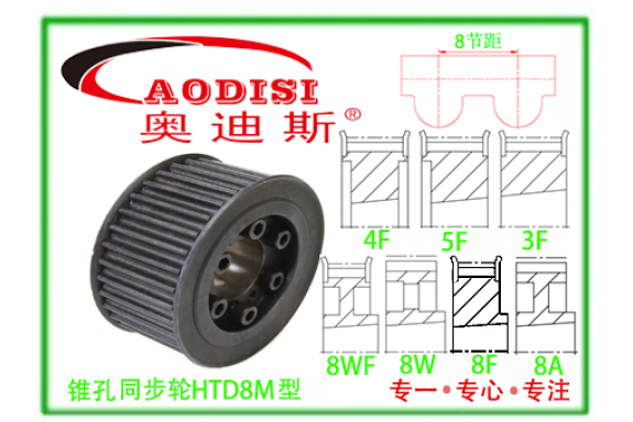 HTD8M-30锥孔同步带轮