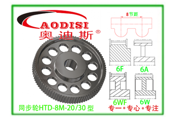 HTD8M-20/30同步带轮 同步轮