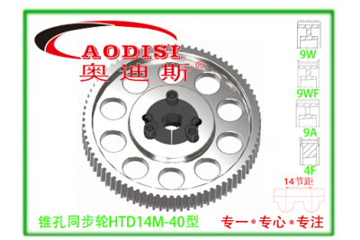 HTD14M-40锥孔同步带轮